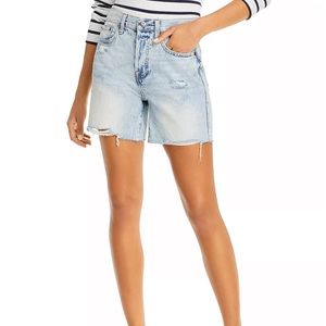 Pistola Devin distressed high waisted jean shorts
